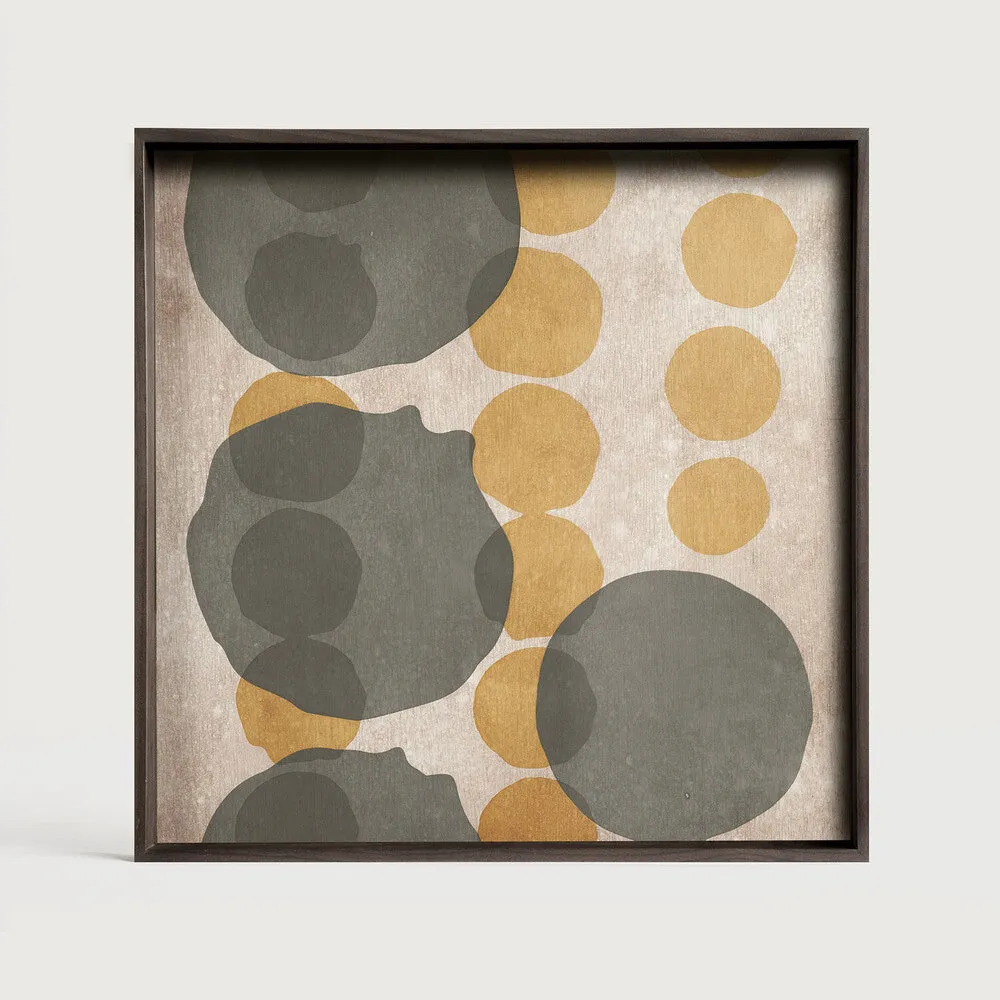 layered dots glass tray