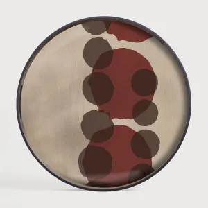 layered dots glass tray