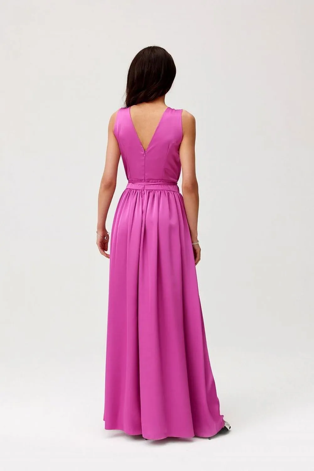 Layered Neckline Maxi Dress