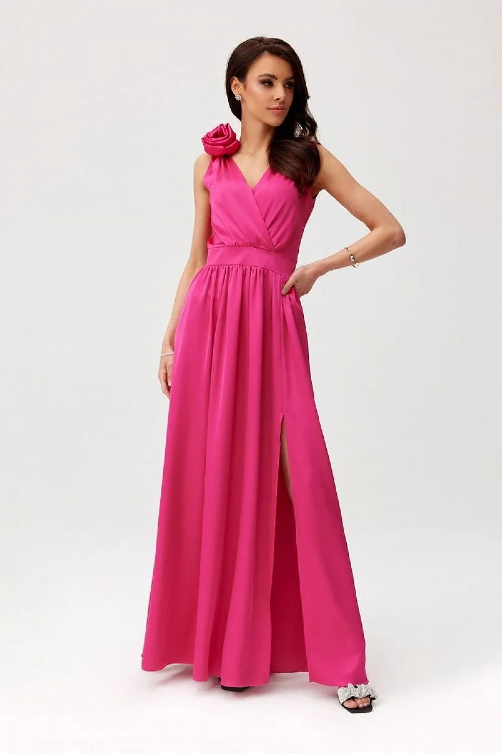 Layered Neckline Maxi Dress