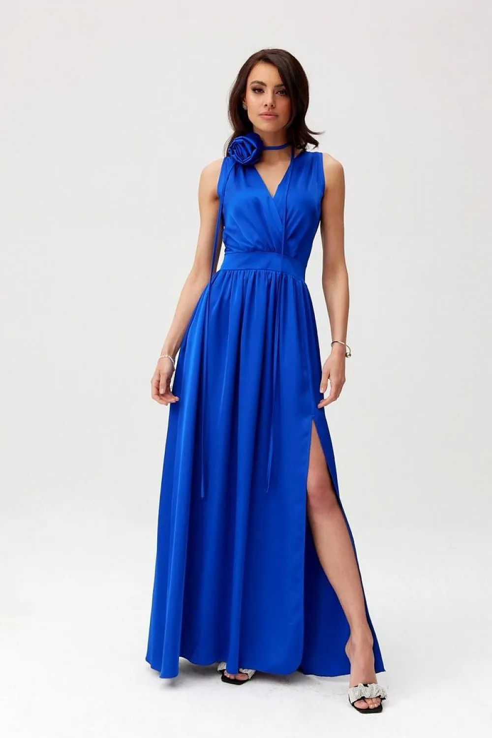 Layered Neckline Maxi Dress