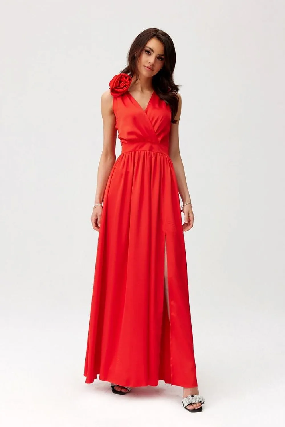 Layered Neckline Maxi Dress