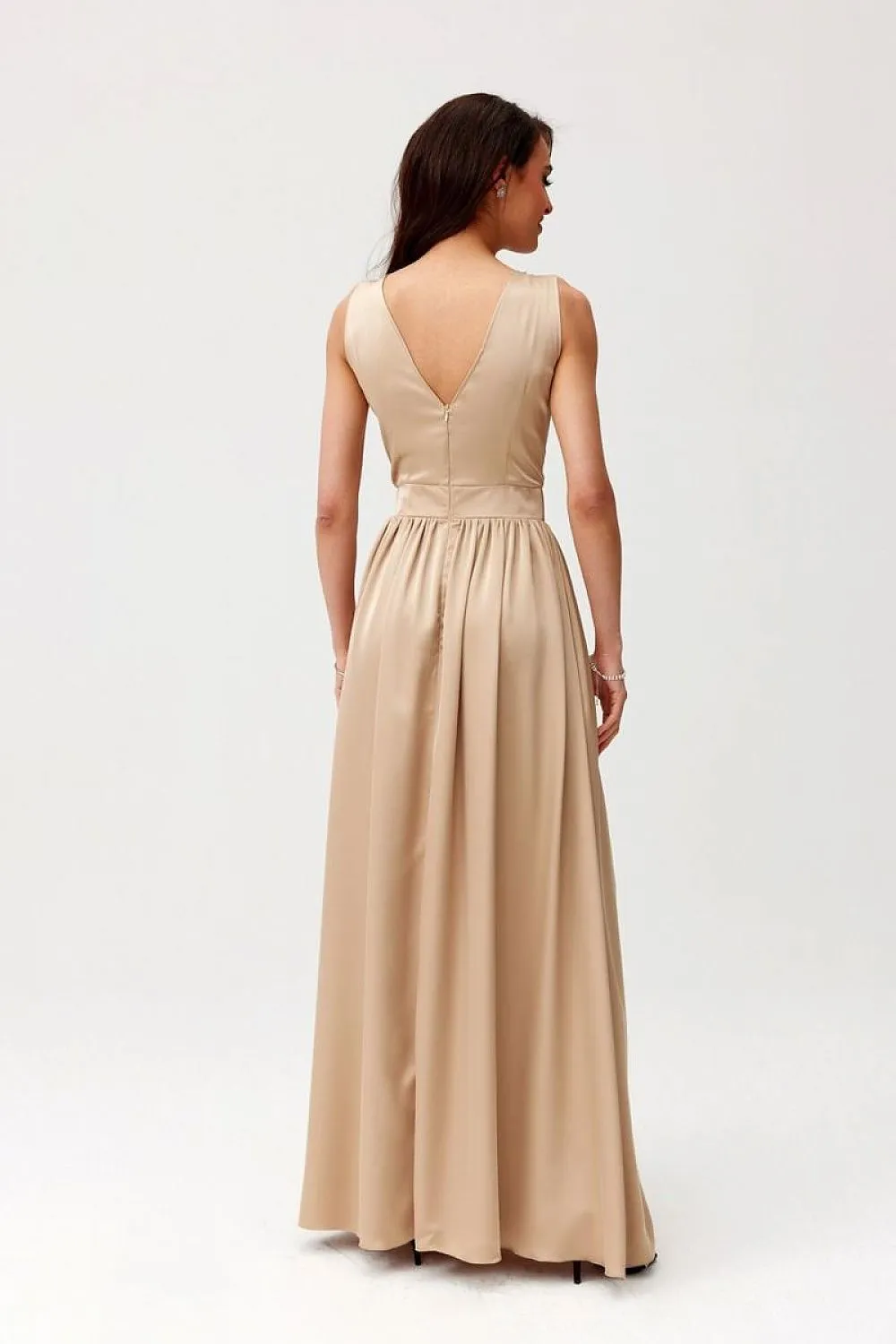 Layered Neckline Maxi Dress