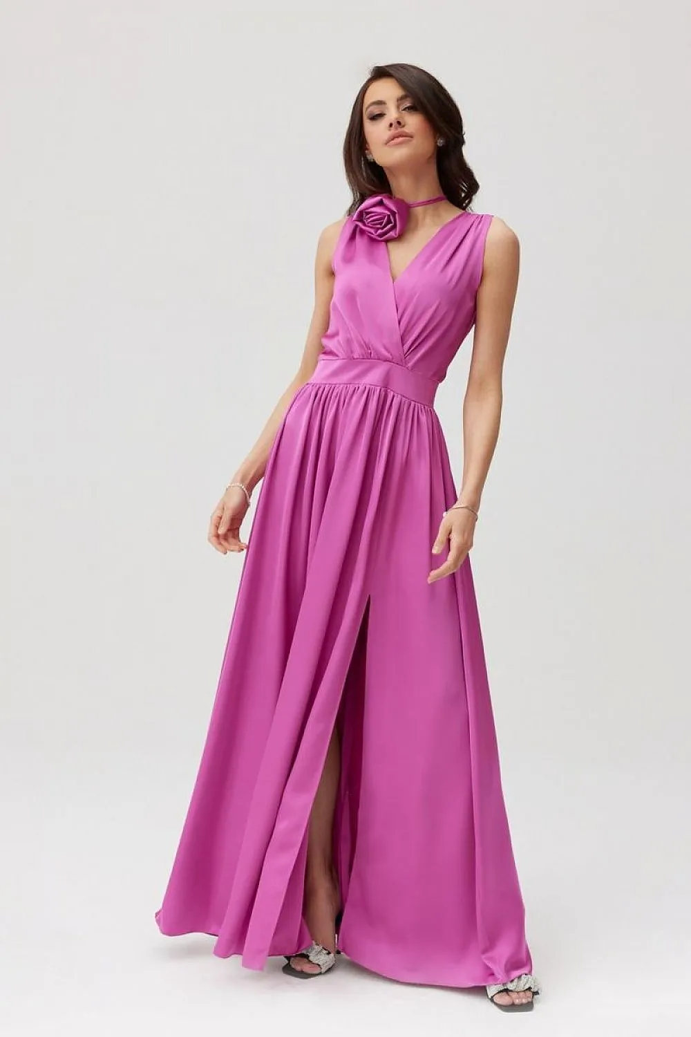 Layered Neckline Maxi Dress