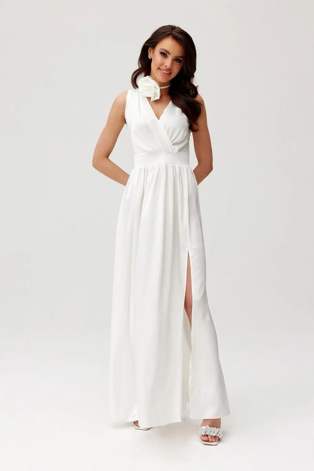 Layered Neckline Maxi Dress