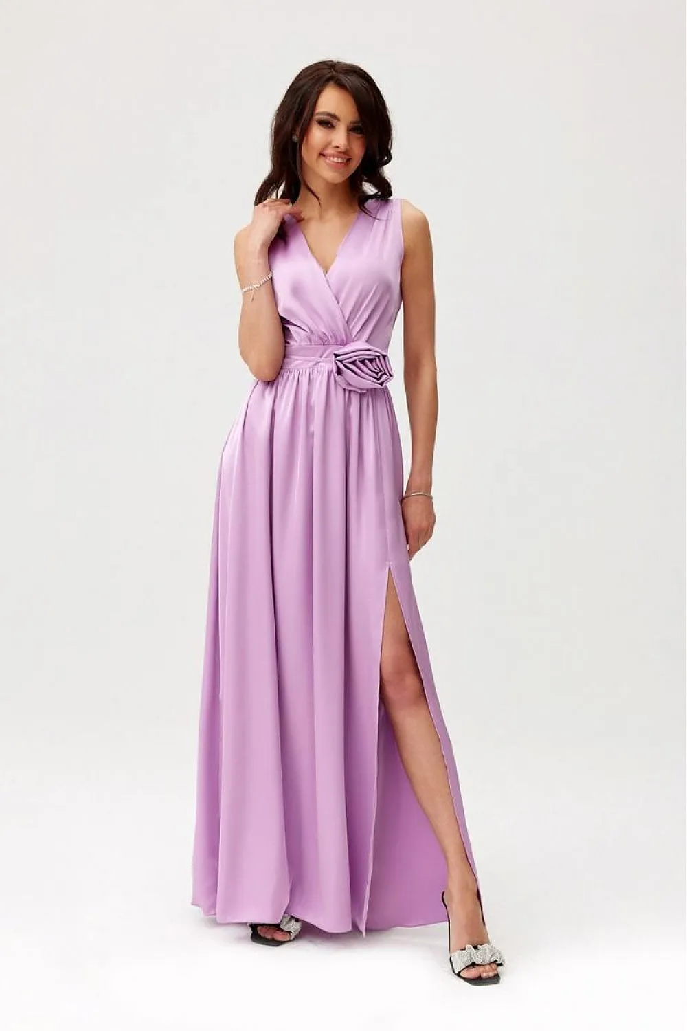 Layered Neckline Maxi Dress