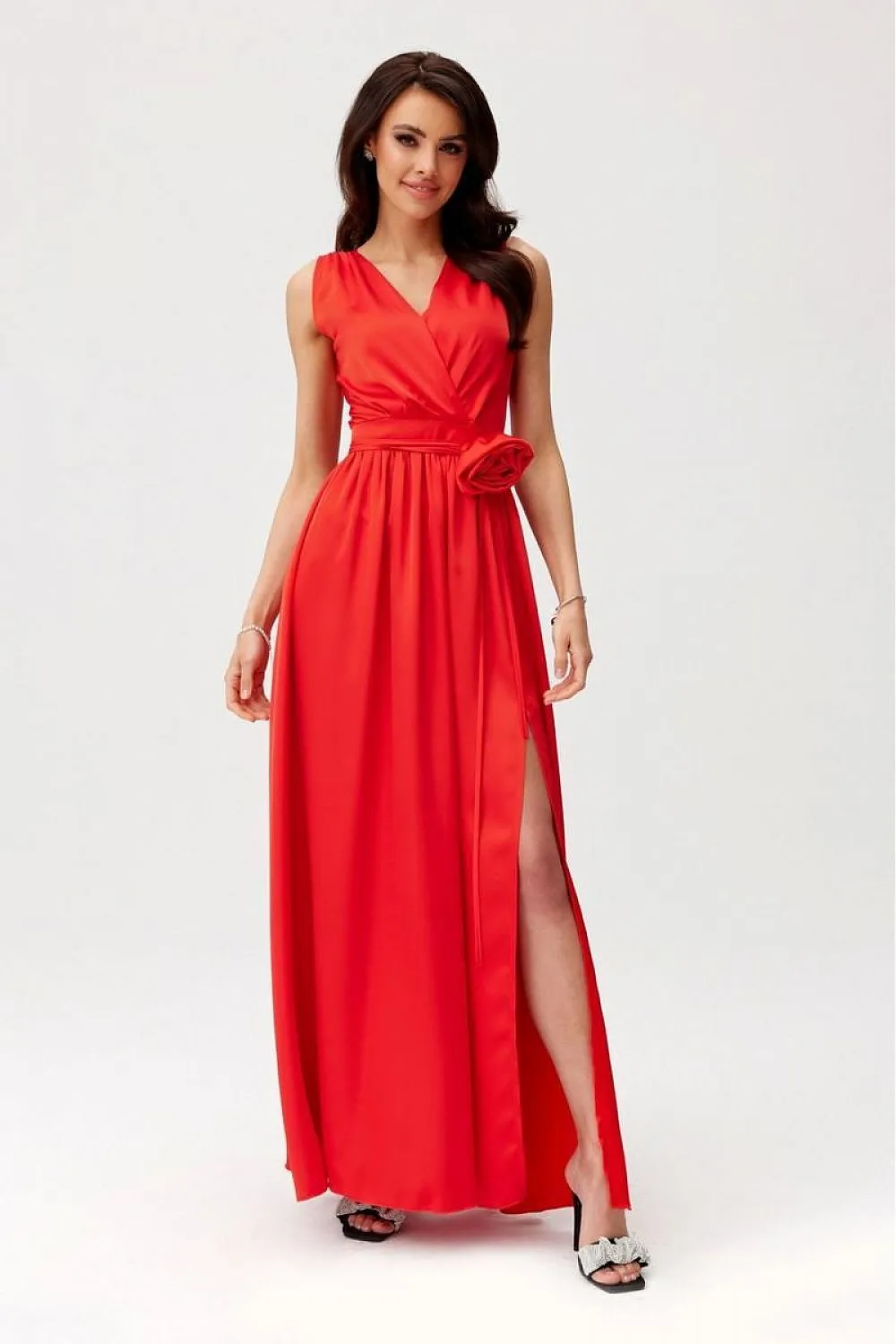 Layered Neckline Maxi Dress