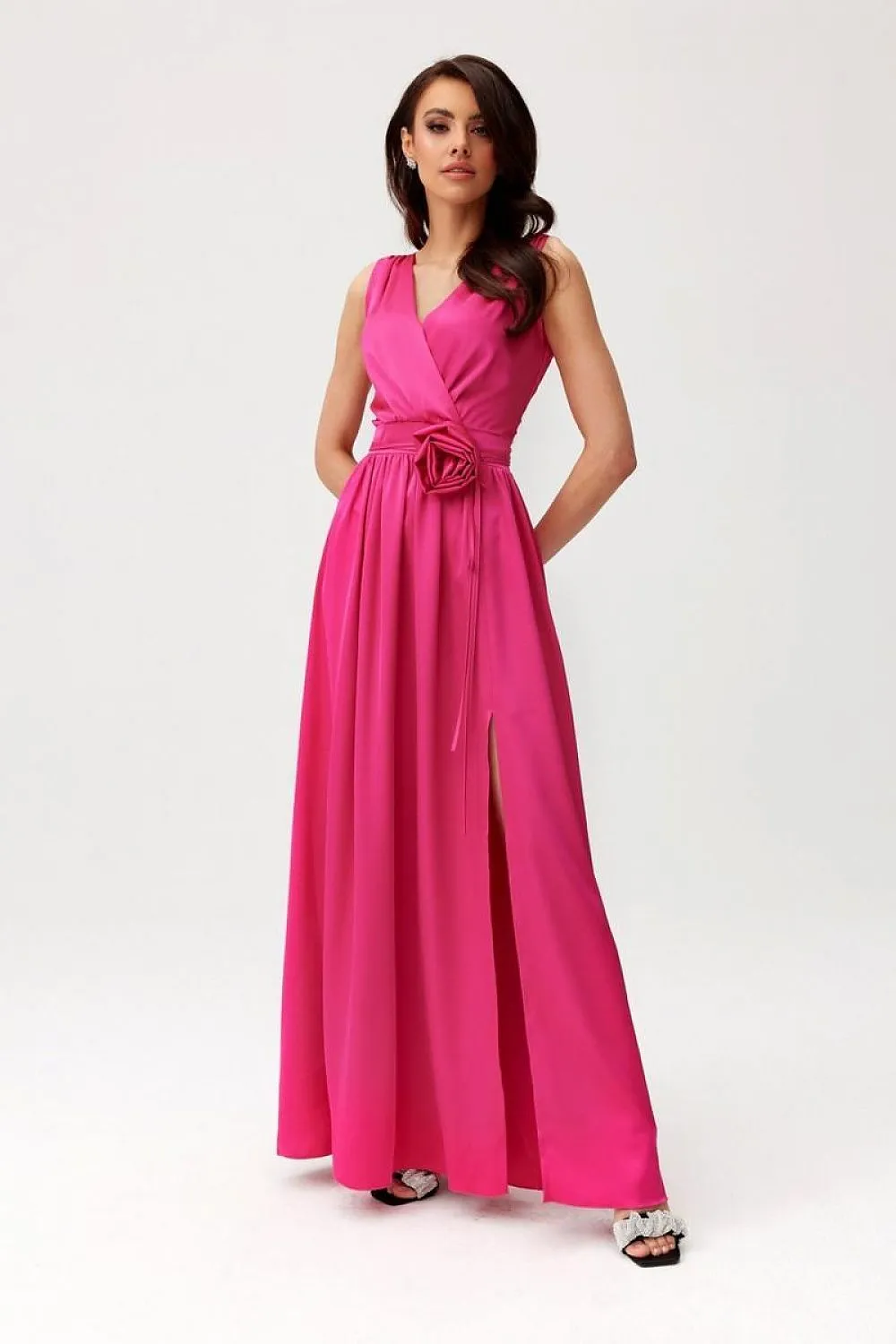 Layered Neckline Maxi Dress