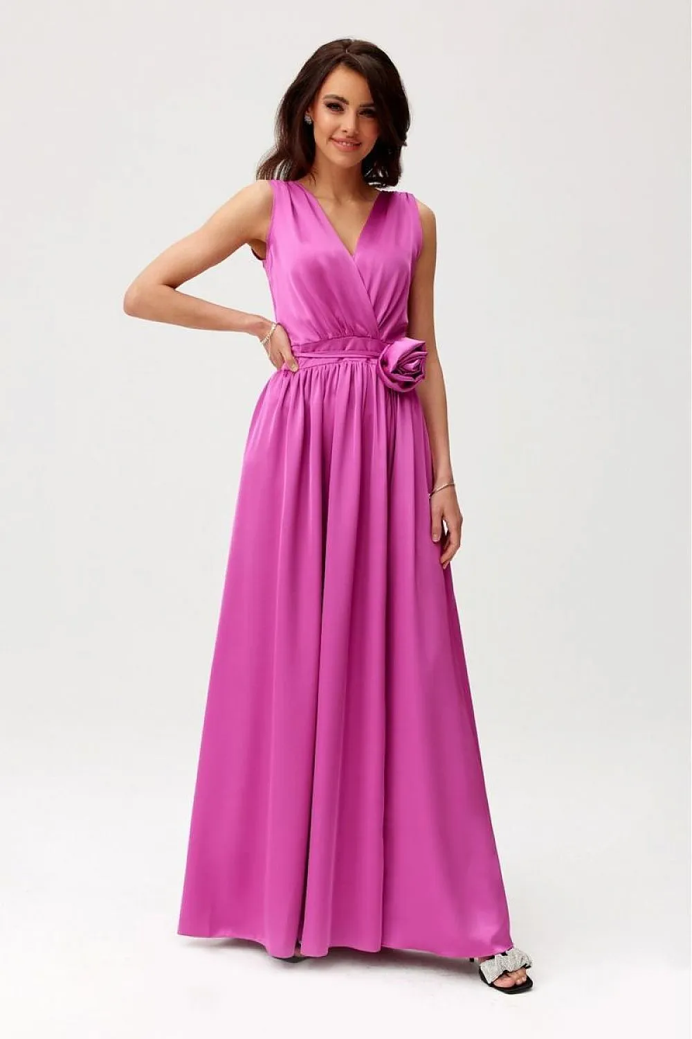 Layered Neckline Maxi Dress