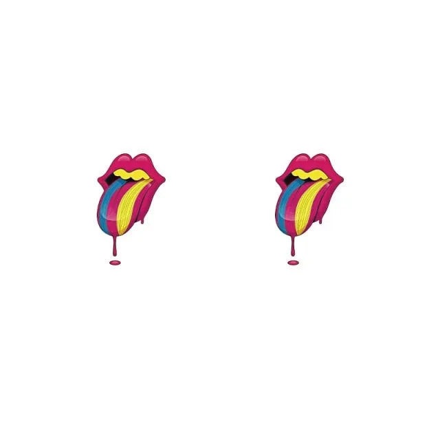 Leopard Print Lips Patches For Clothes Heat Transfer Thermal Stickers DIY Washable T-Shirts Iron On Transfer  Girls Lips Patches