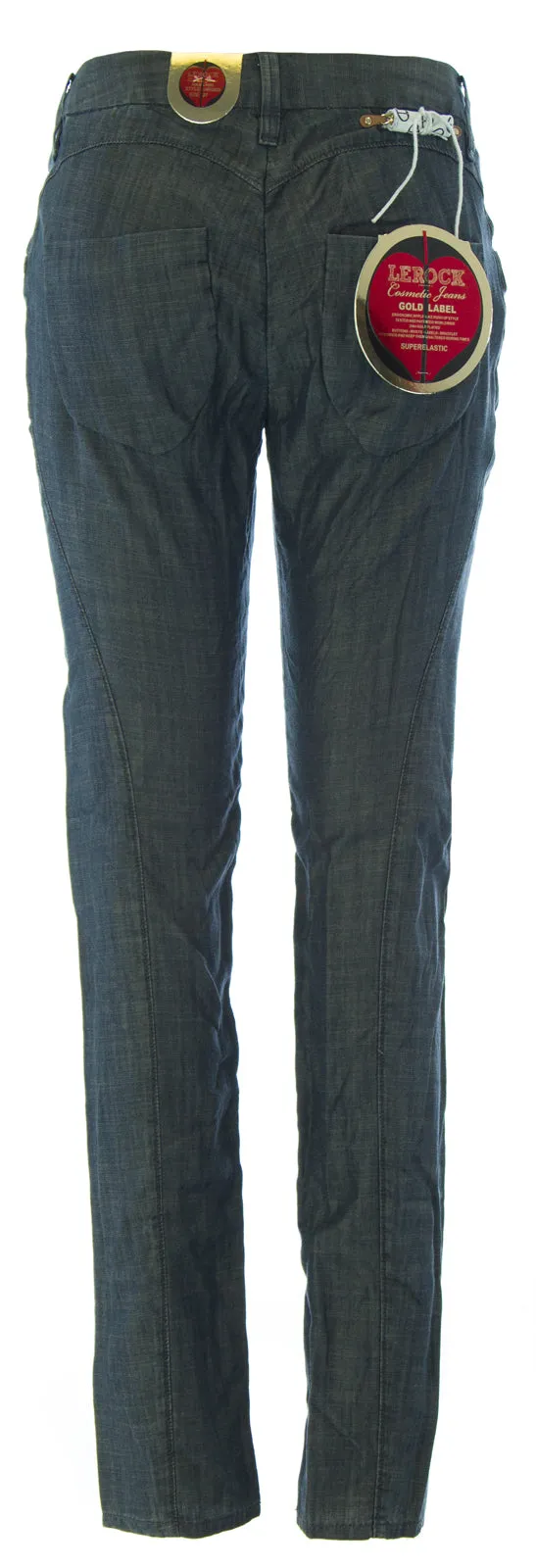LEROCK Women's Grey Soft Fit Flared Loose Leg Pants Sz 27 NEW