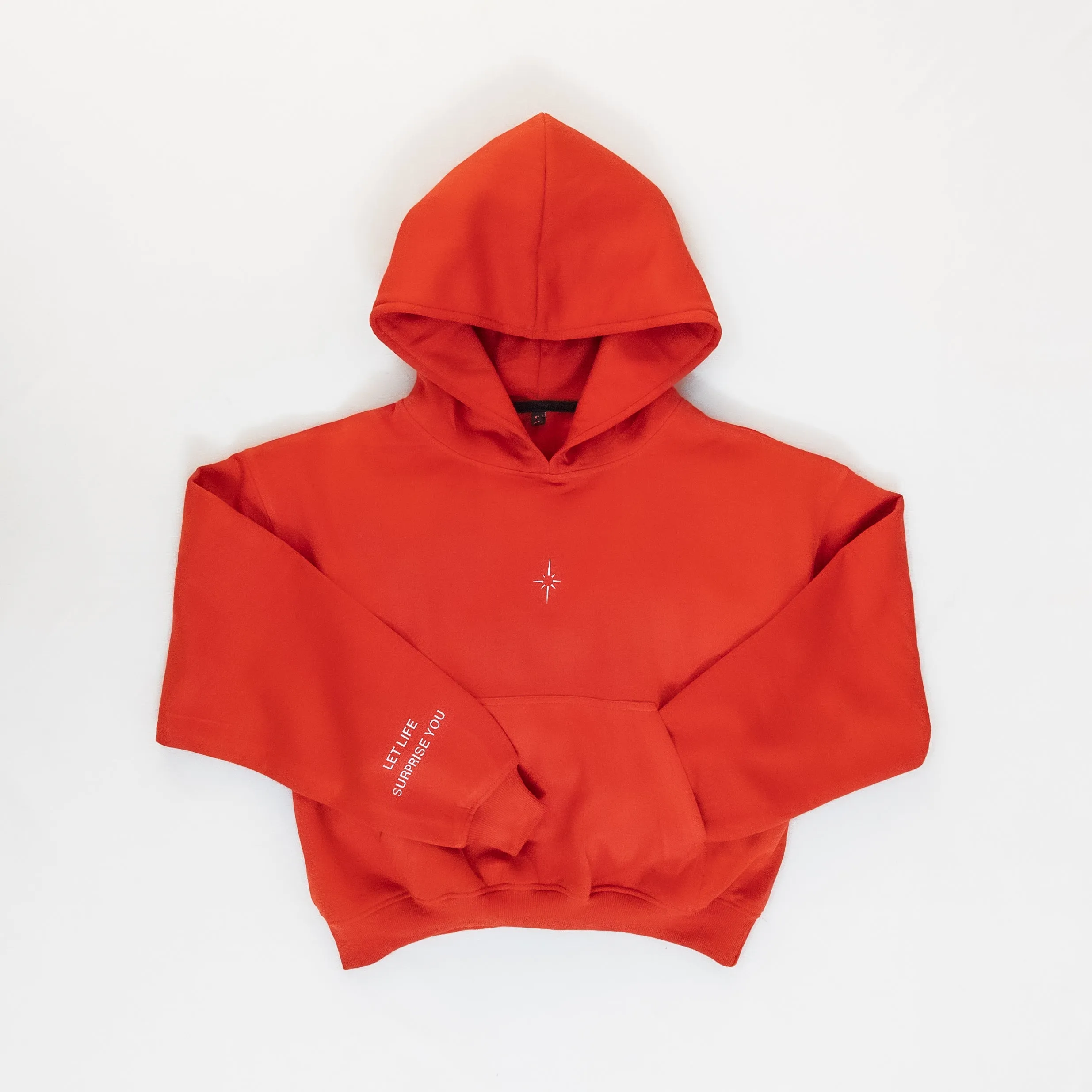 Let Life Surprise You - Red Colour Hoodie
