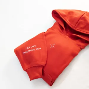 Let Life Surprise You - Red Colour Hoodie