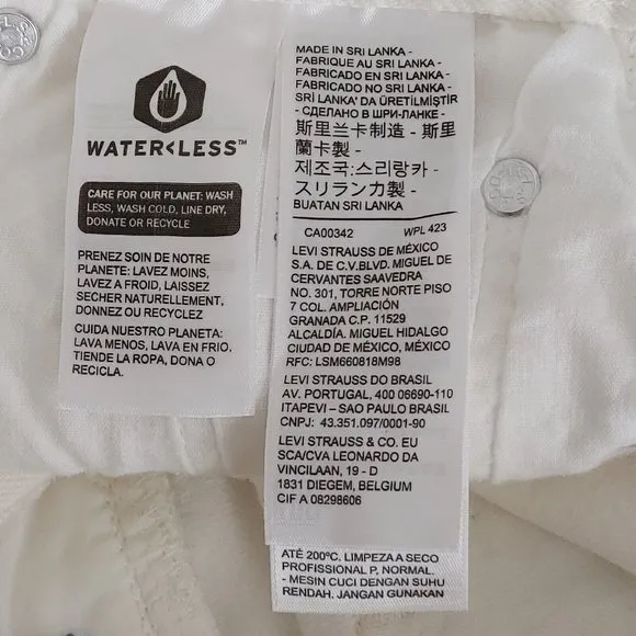 Levi's 501 High Rise CutOff  Women's Off White Button Fly NEW MSRP $79 R…