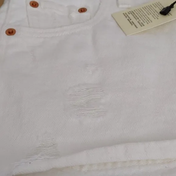 Levi's 501 High Rise CutOff  Women's Off White Button Fly NEW MSRP $79 R…