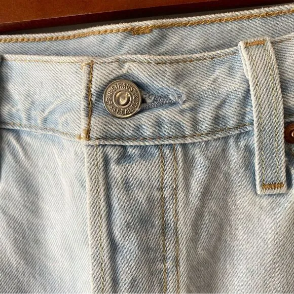 Levi's 501 Original Fit High Rise Cutoff Raw Hem Light Wash Shorts in Ojai Lake