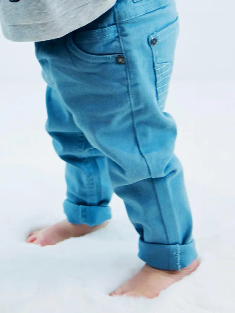 Light Blue Baby Unisex Elasticated Jeans