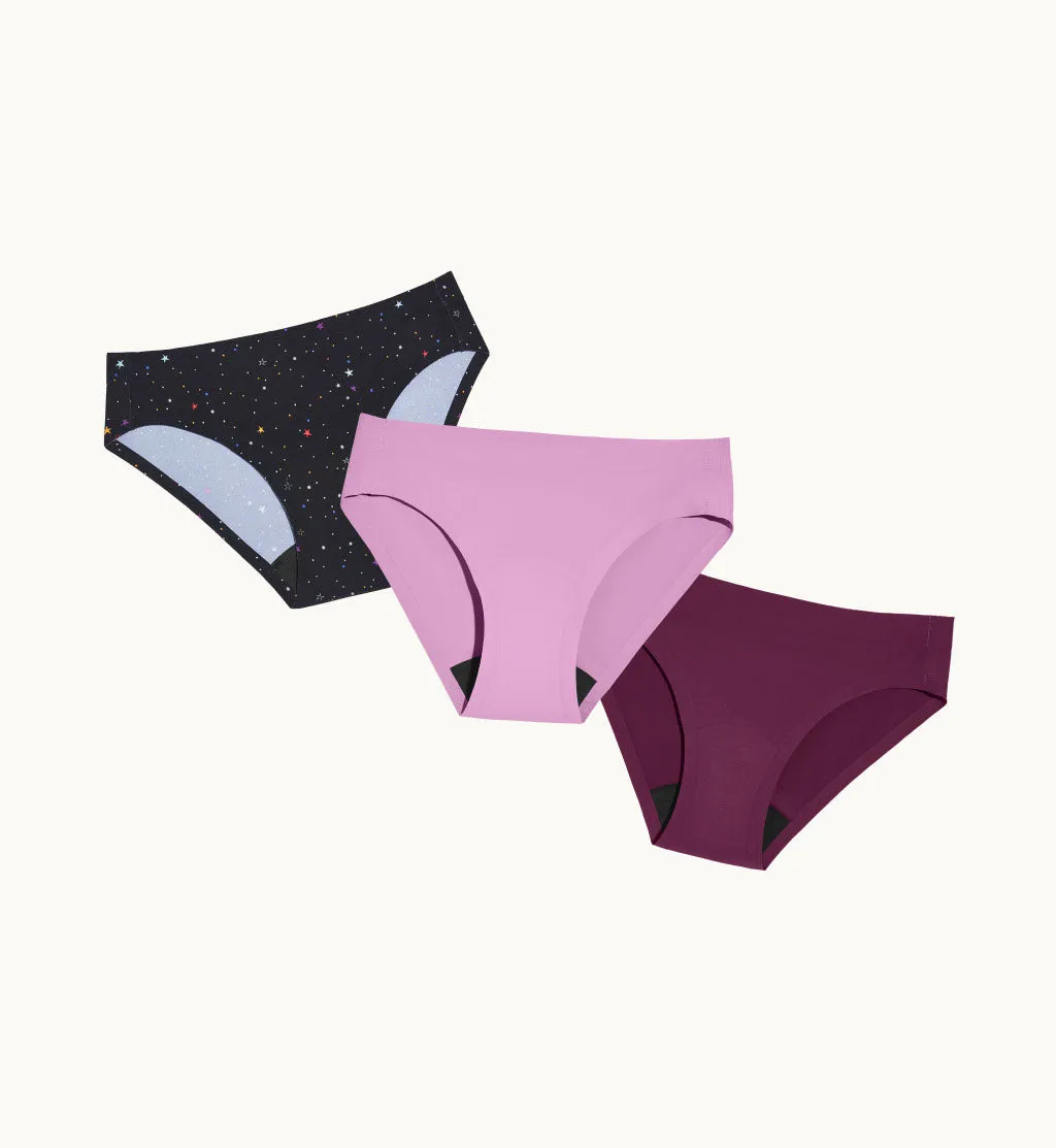 Light Leakproof No-Show Underwear Bikini 3-Pack (4-Pack Item)