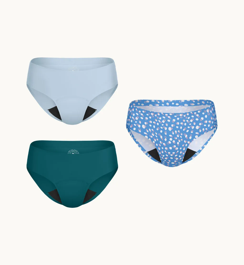 Light Leakproof No-Show Underwear Bikini 3-Pack (4-Pack Item)