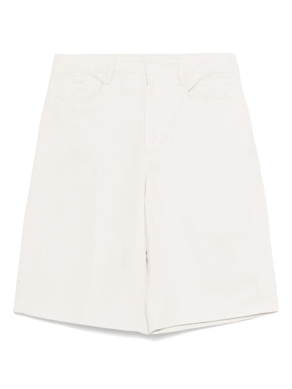 Linen and cotton blend bermuda shorts