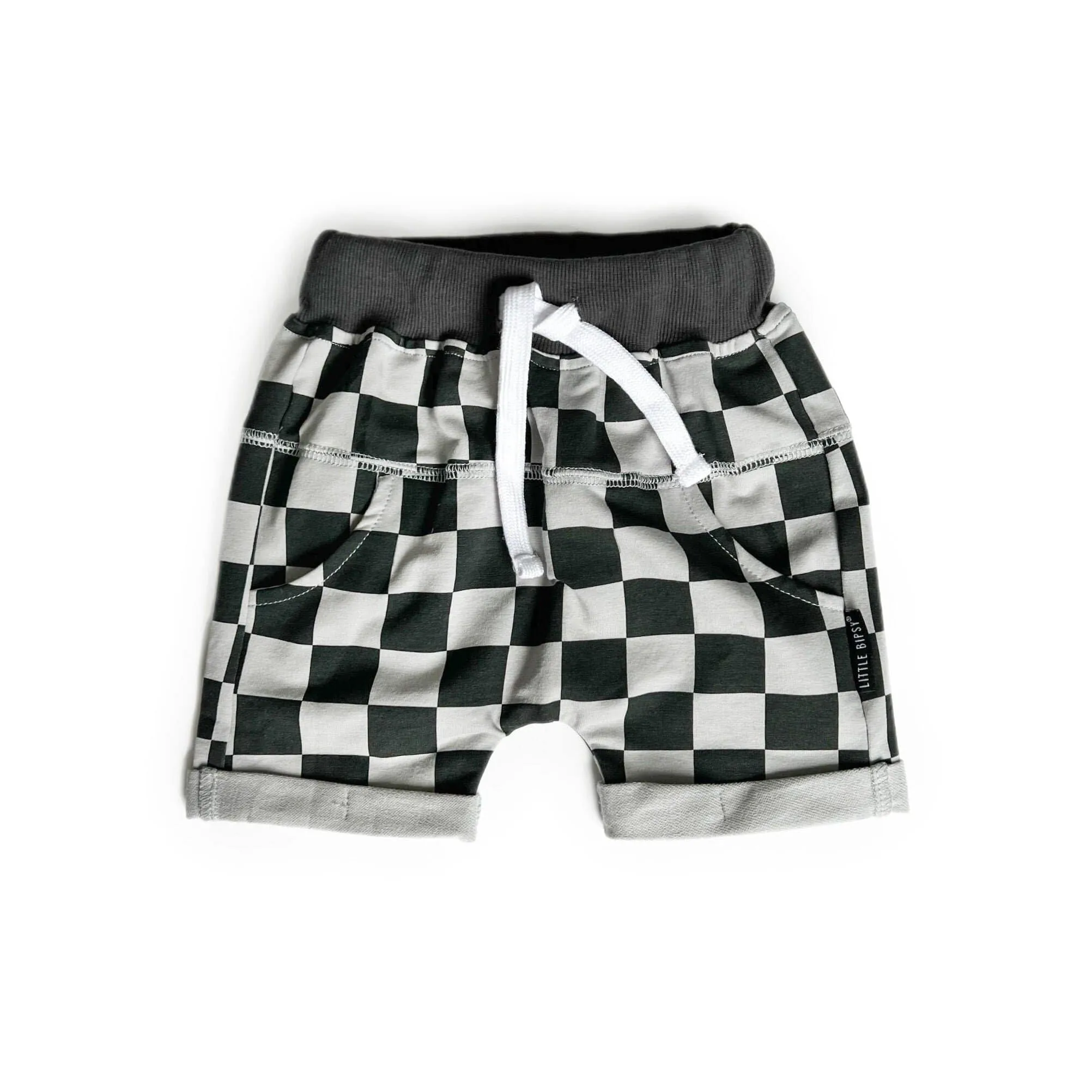 Little Bipsy Harem Shorts - Pewter Check
