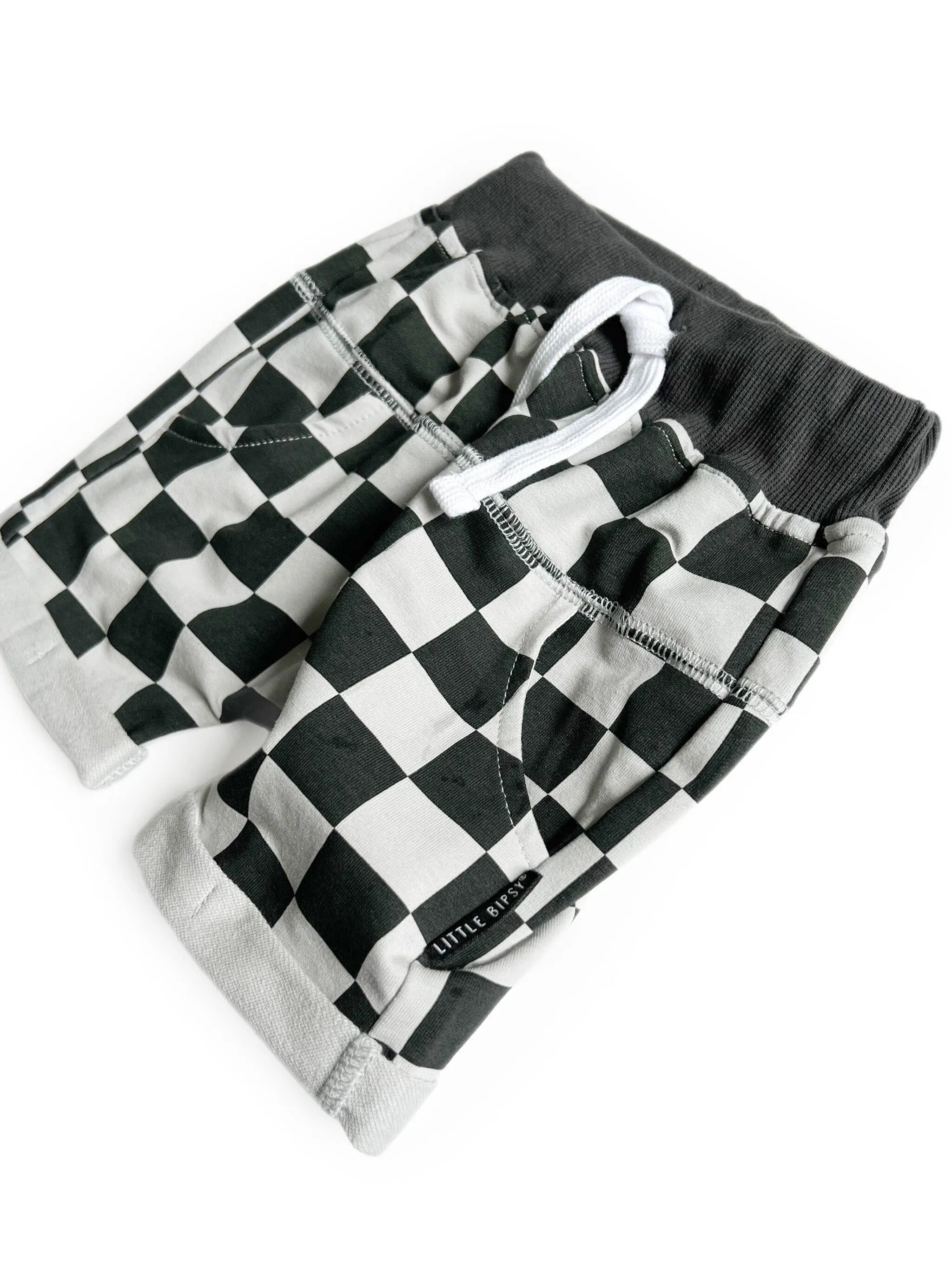 Little Bipsy Harem Shorts - Pewter Check