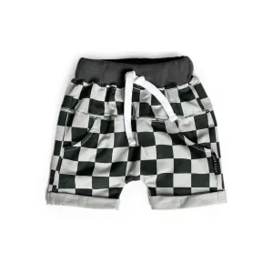 Little Bipsy Harem Shorts - Pewter Check