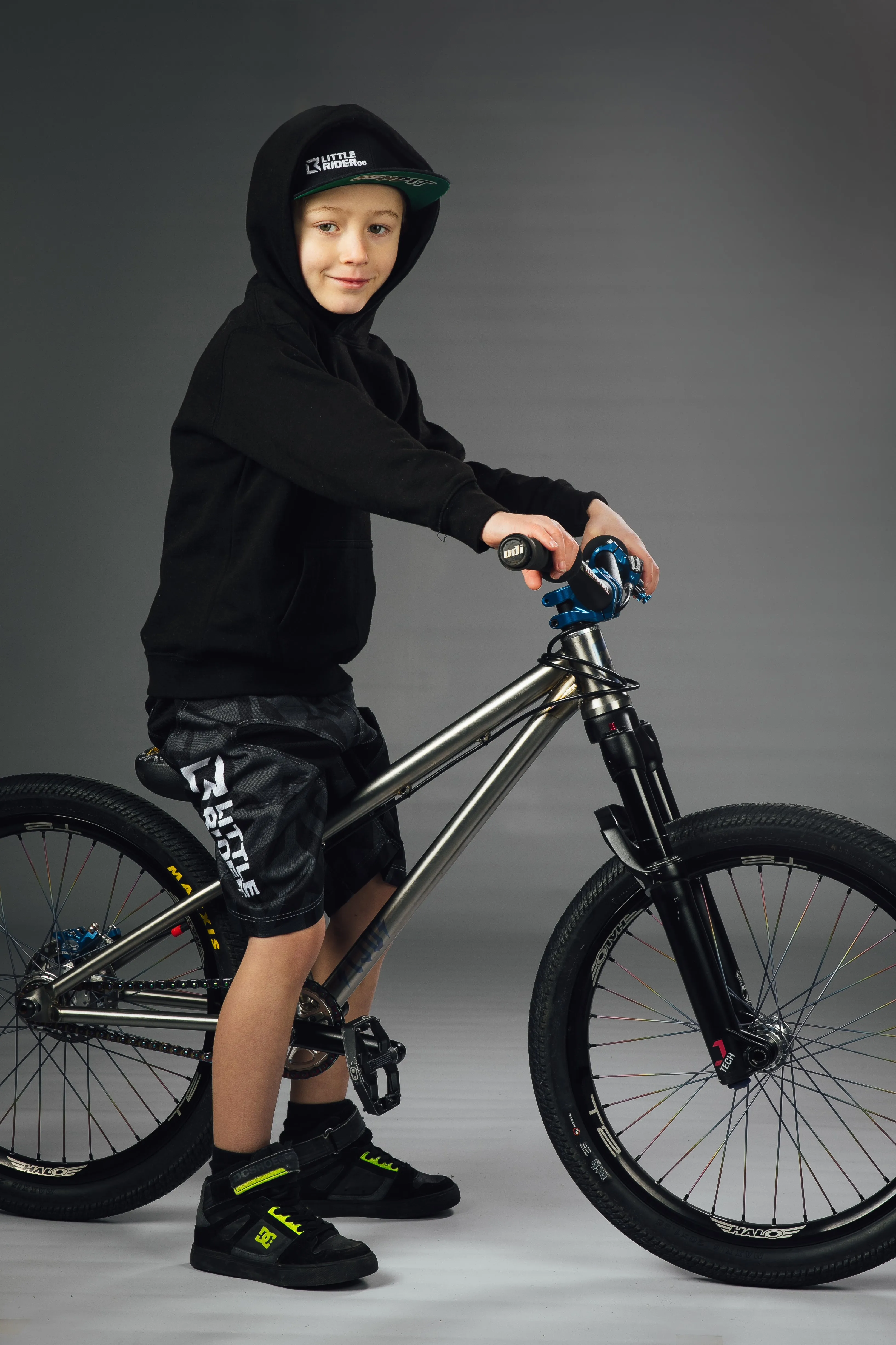 Little Rider Co Kids Bike Shorts - Classic Tech Series - STEALTH