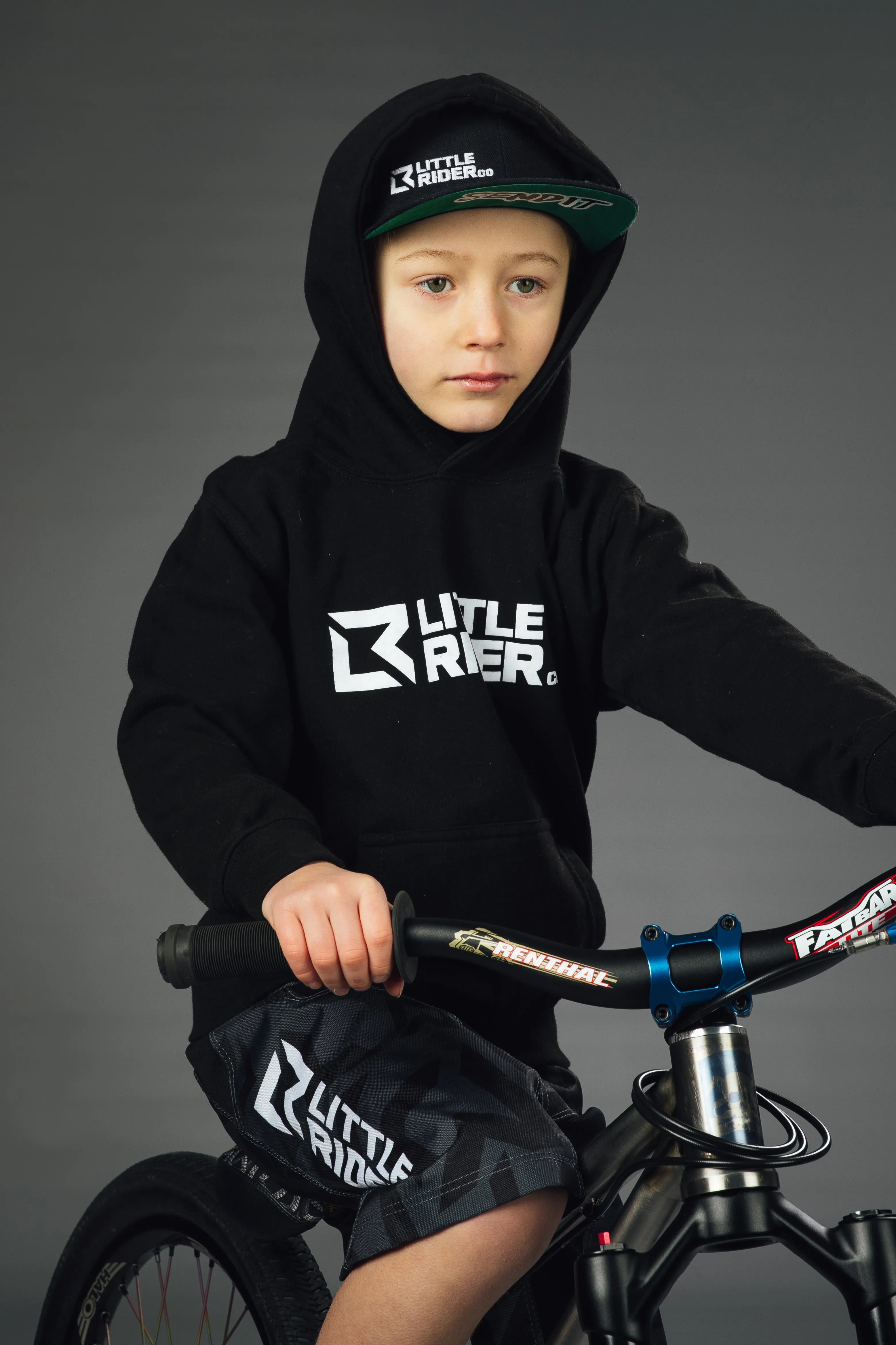 Little Rider Co Kids Bike Shorts - Classic Tech Series - STEALTH