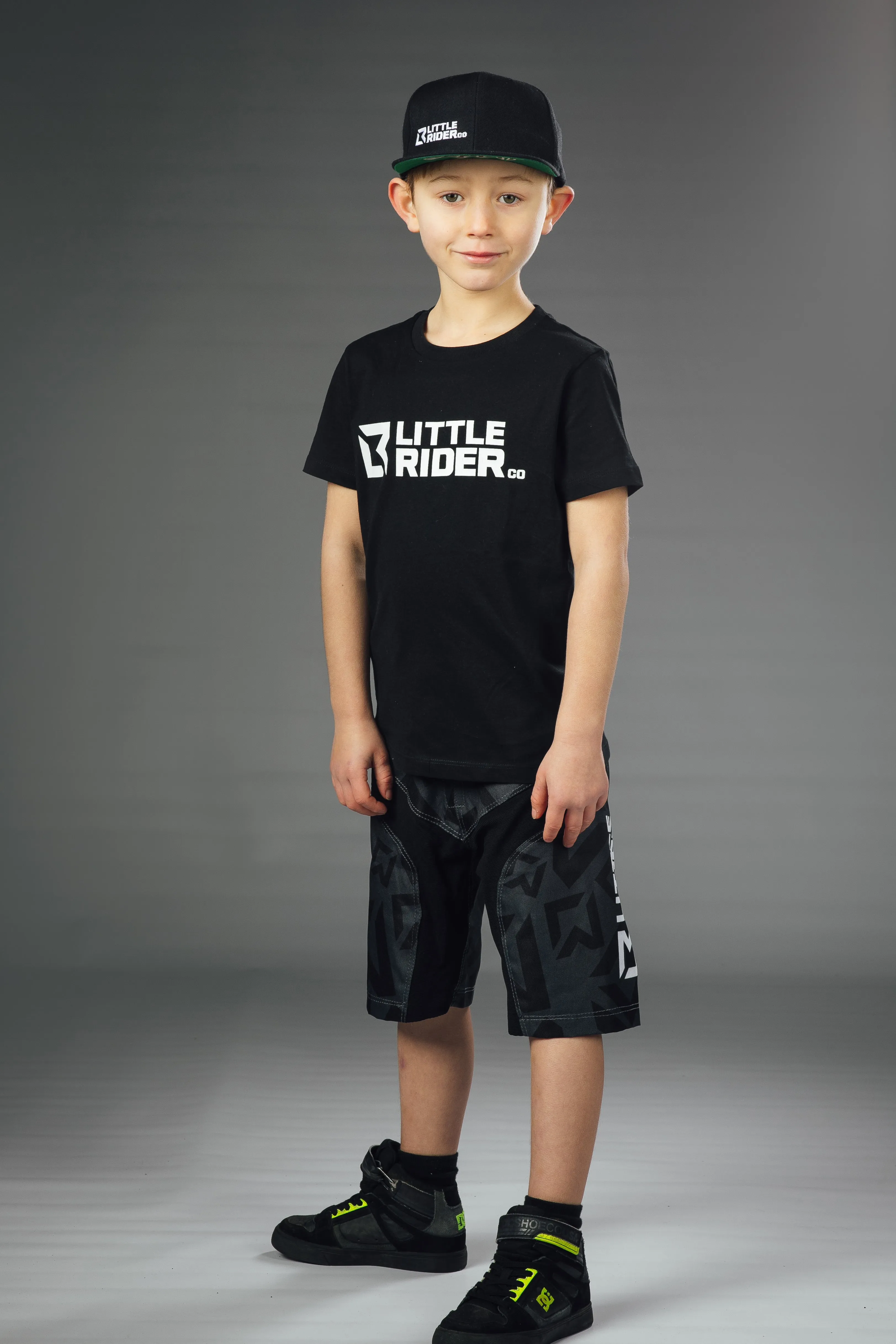 Little Rider Co Kids Bike Shorts - Classic Tech Series - STEALTH