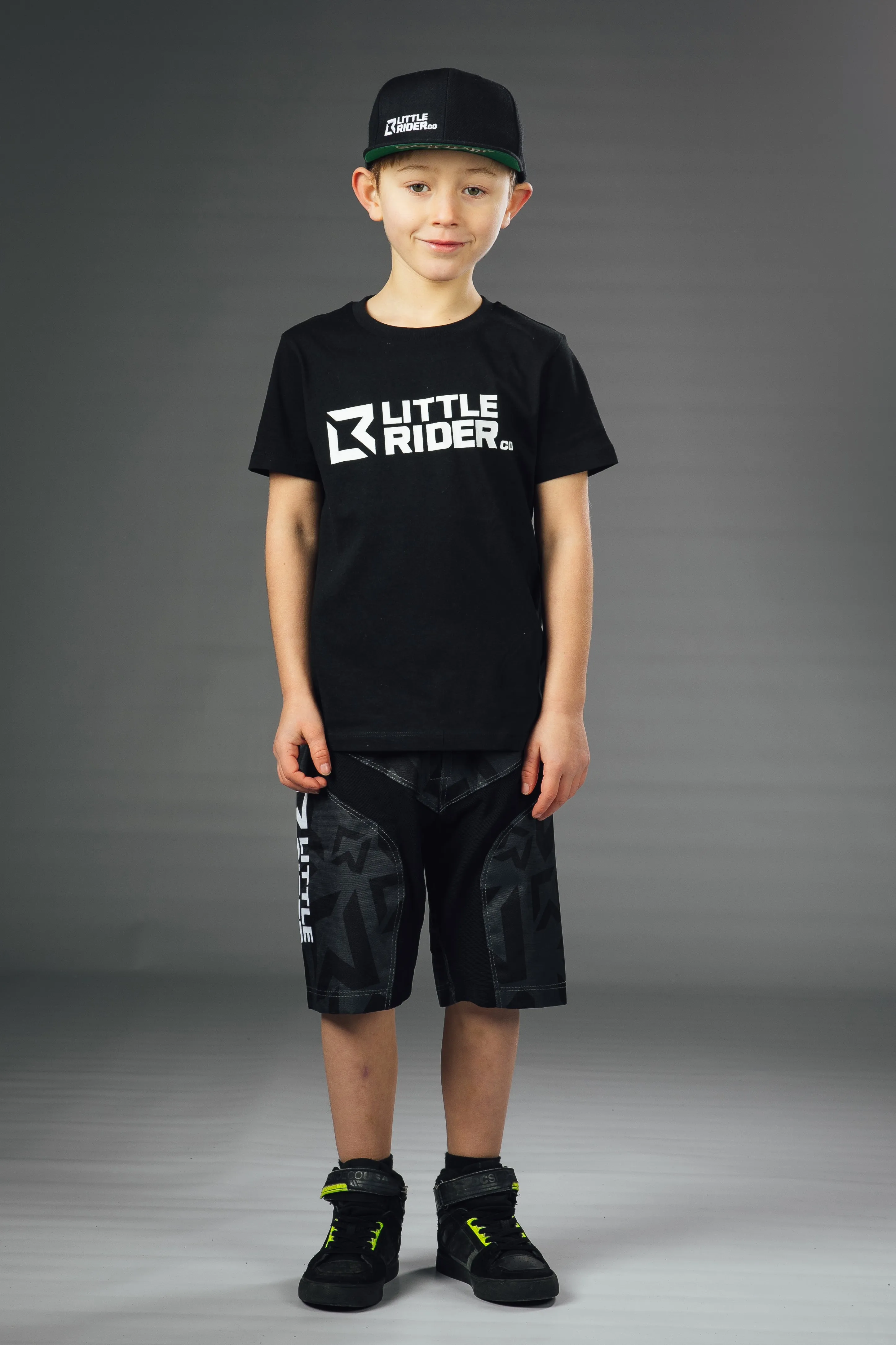 Little Rider Co Kids Bike Shorts - Classic Tech Series - STEALTH