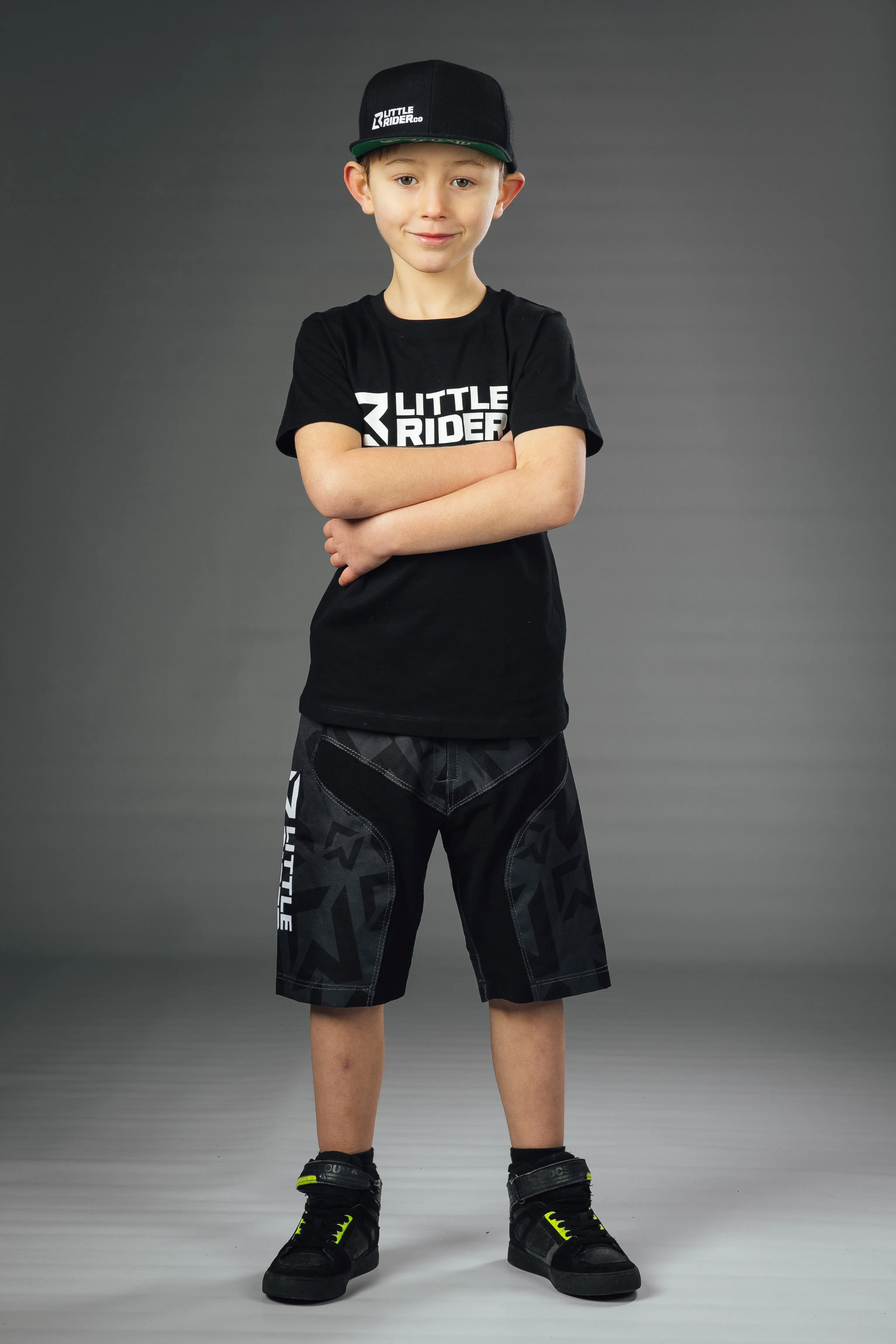 Little Rider Co Kids Bike Shorts - Classic Tech Series - STEALTH