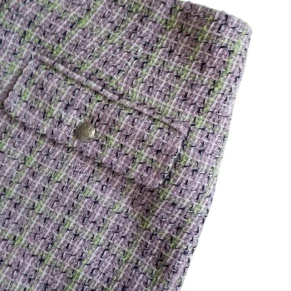Loft Purple Tweed High Waist Short Size 6