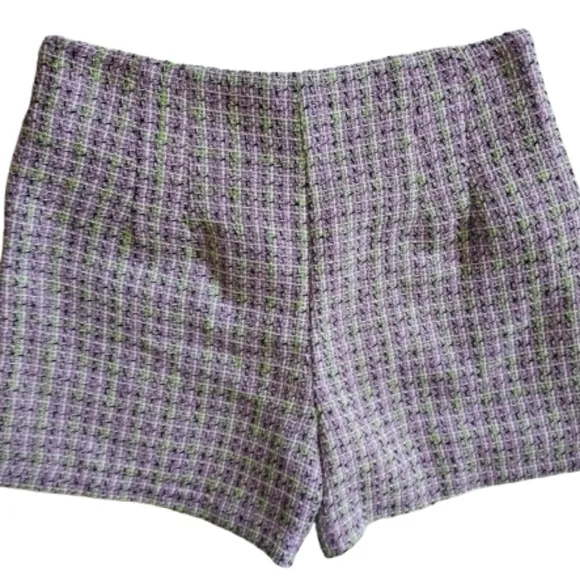 Loft Purple Tweed High Waist Short Size 6