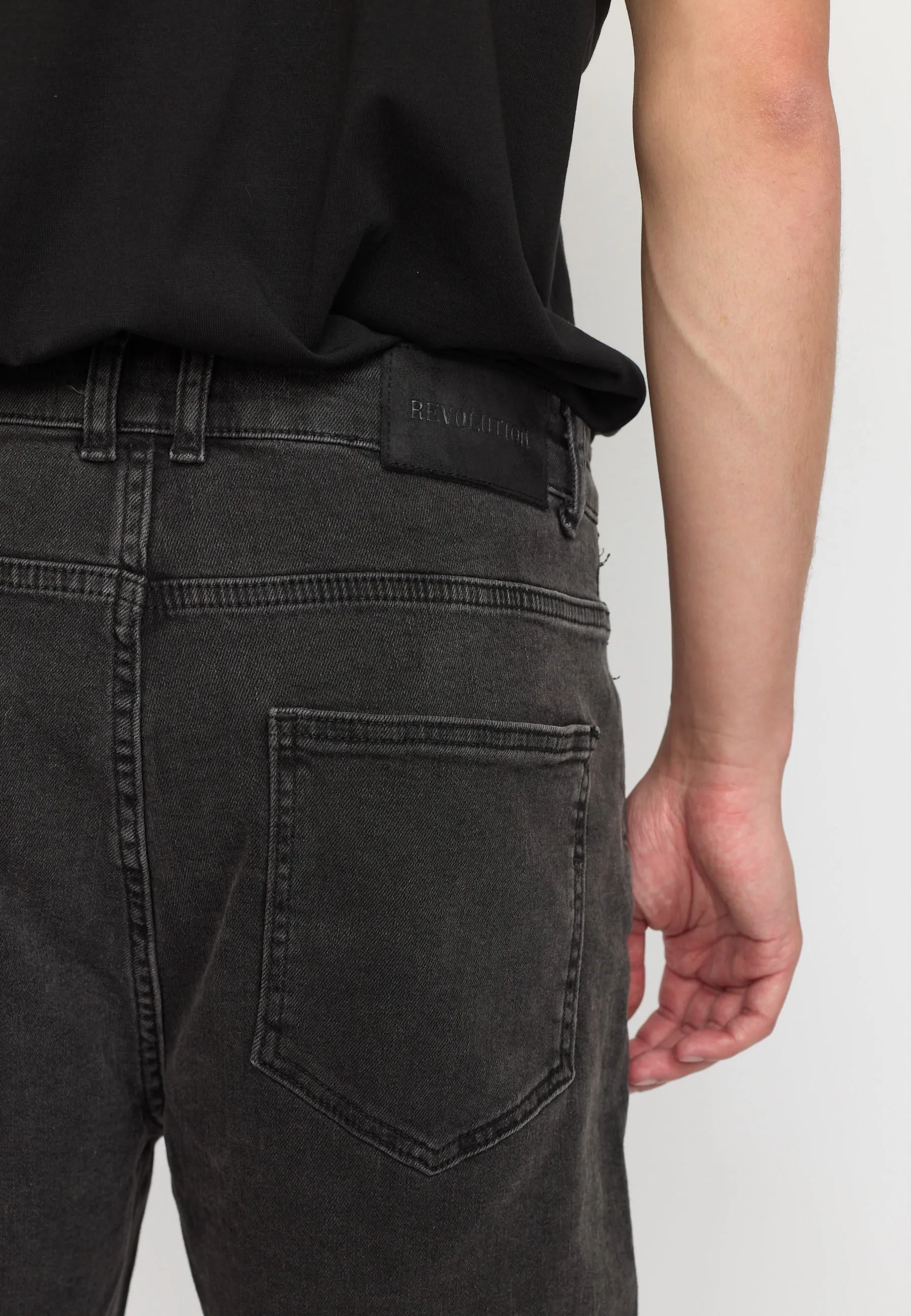 Loose-fit Denim Shorts / 5442 - Black