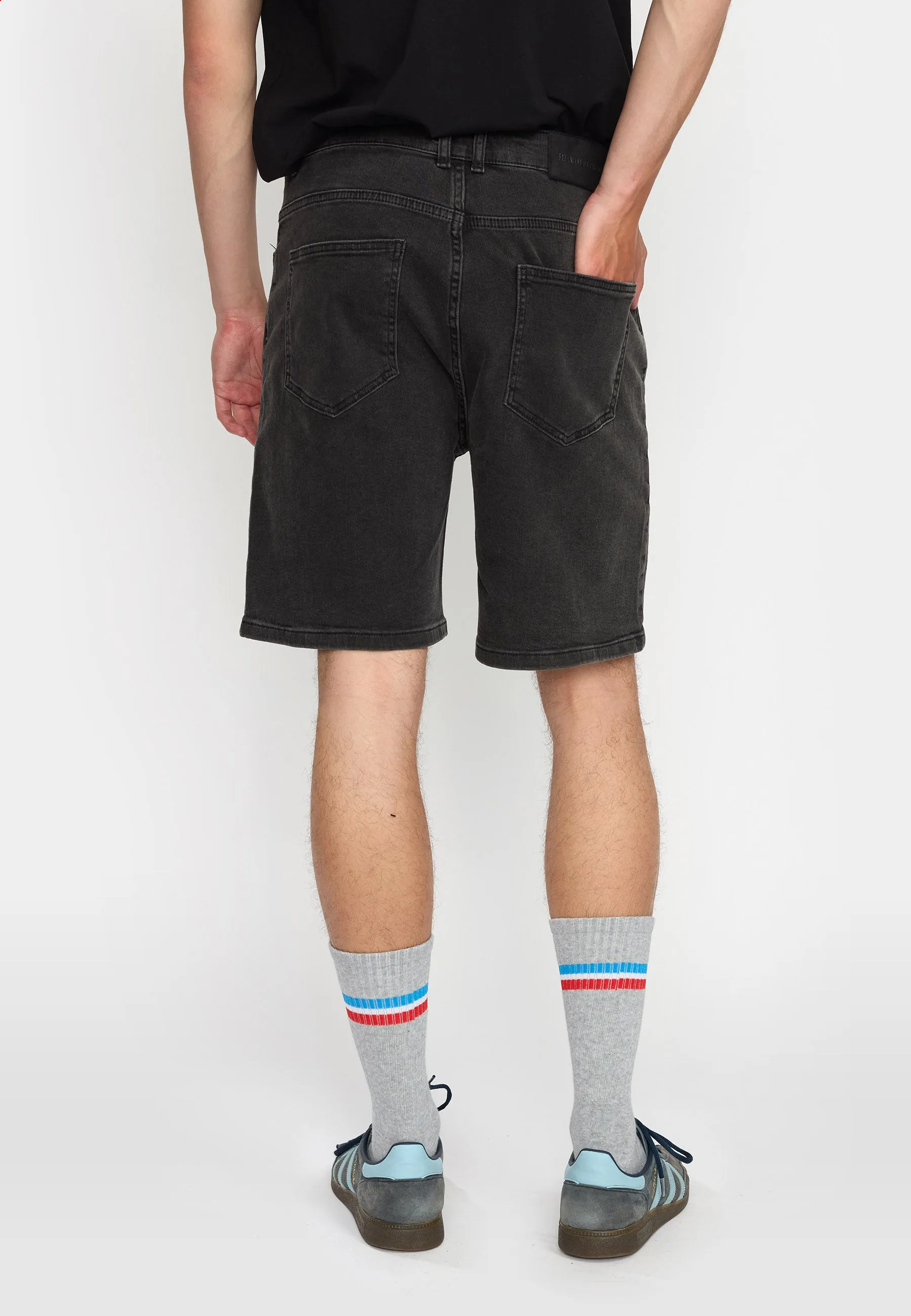 Loose-fit Denim Shorts / 5442 - Black