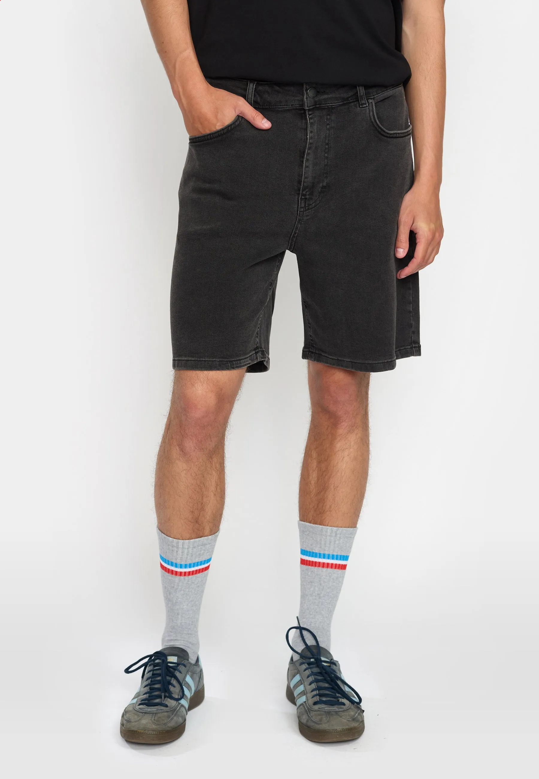 Loose-fit Denim Shorts / 5442 - Black