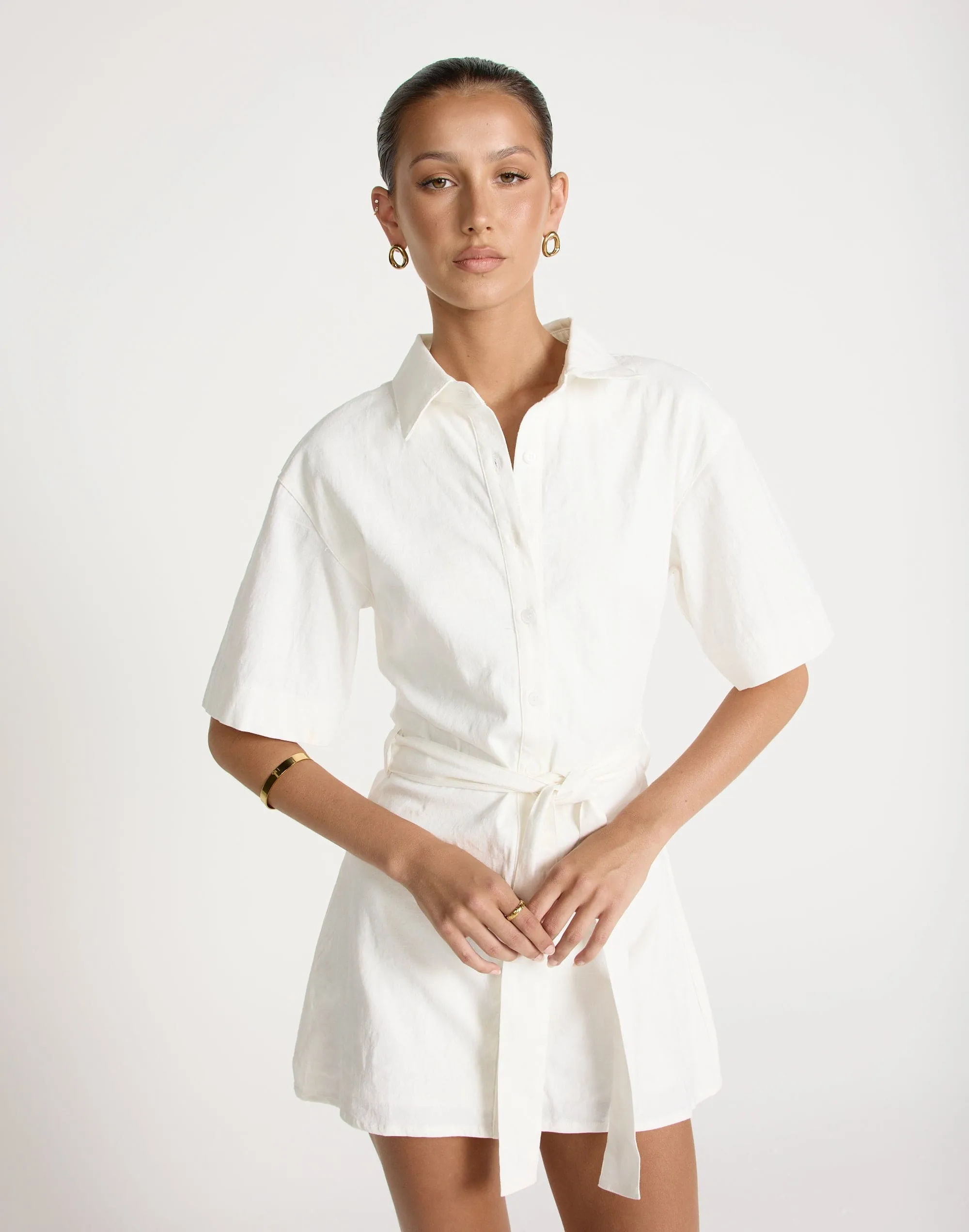 Lucy Mini Dress (White)