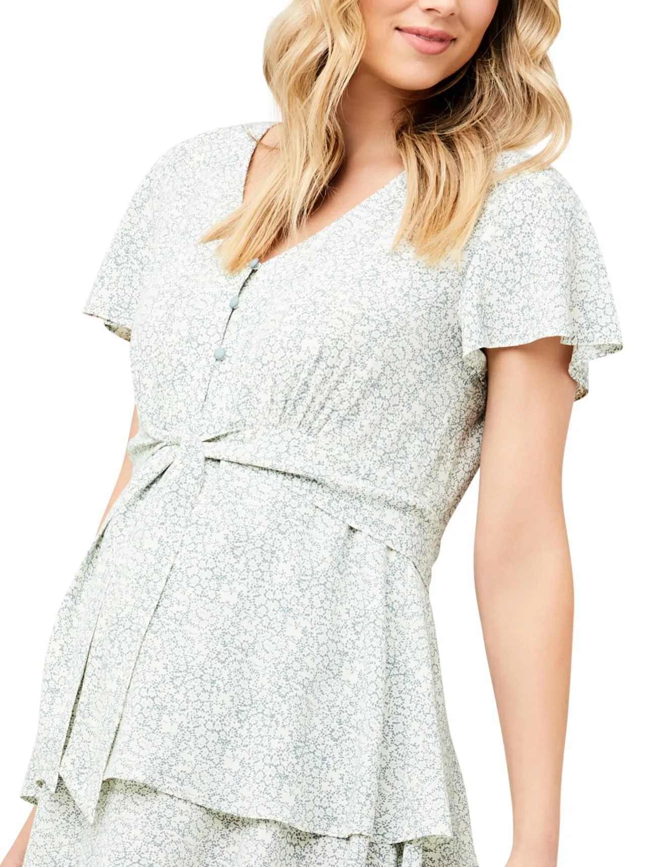 Lulu Layered Dress Mint / White