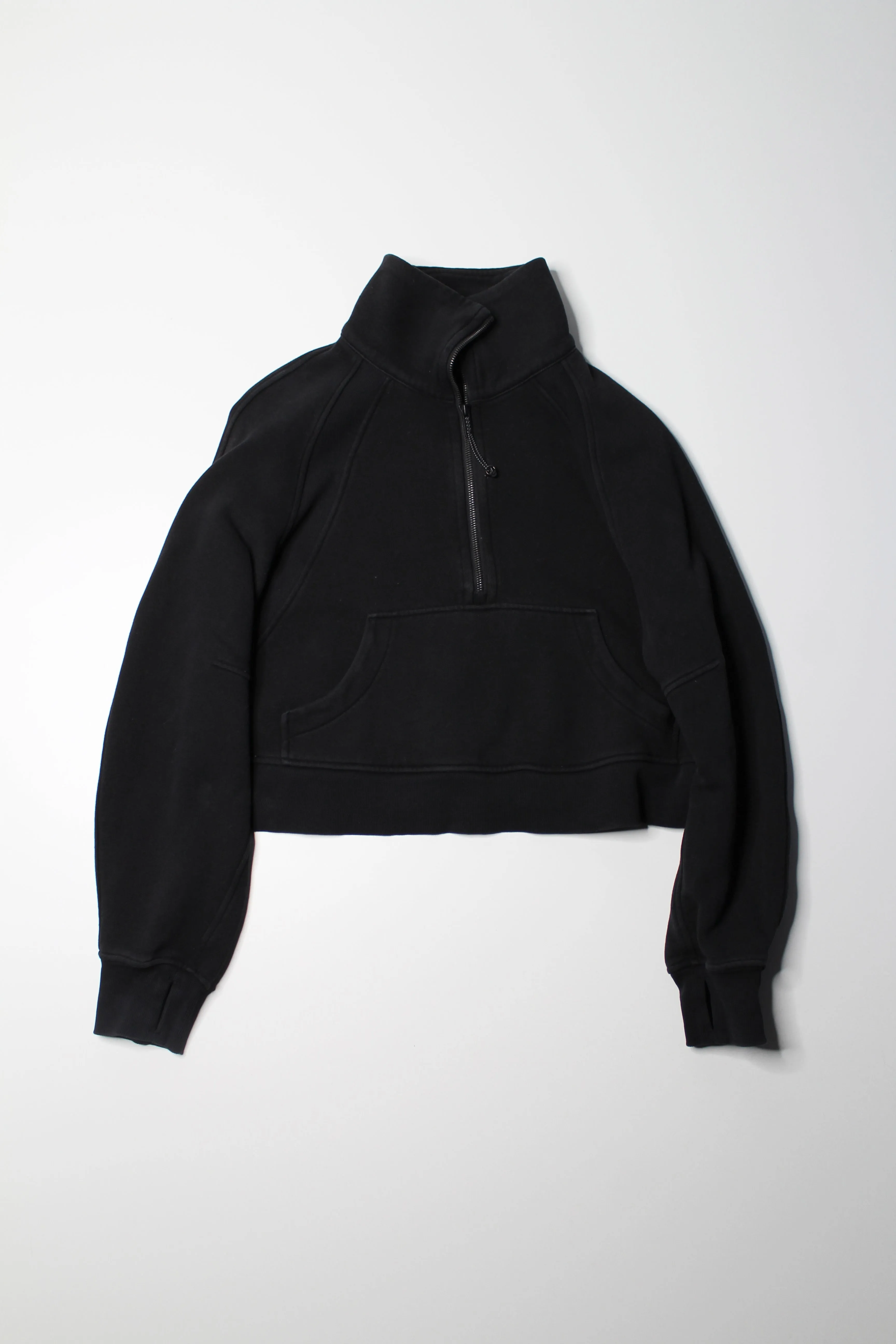 Lululemon black oversized scuba  1/2 zip sweater, size xs/s (oversized fit)