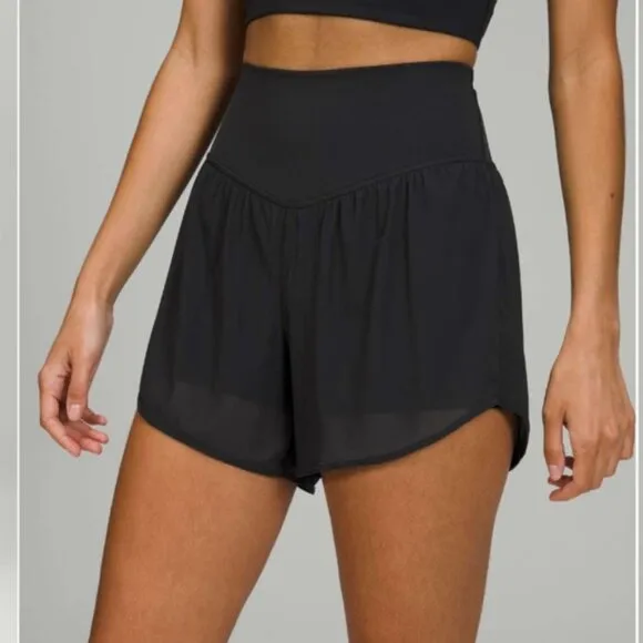 Lululemon Nulu and Mesh High-Rise Yoga Short 3.5&quot; Black