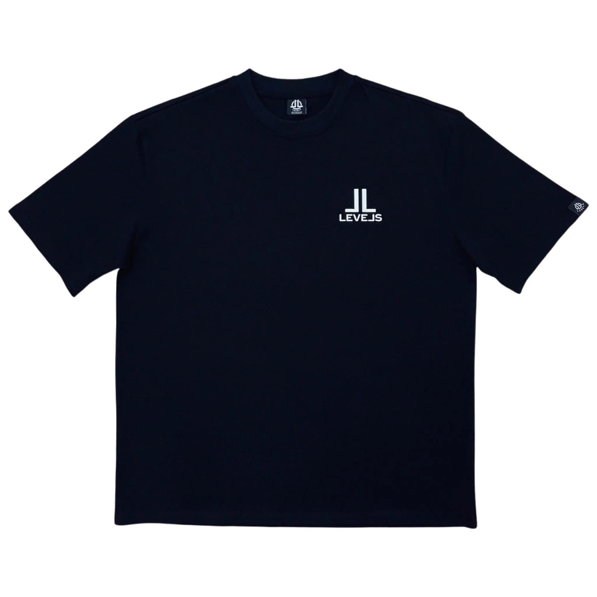 LUXE LEVELS OVERSIZED REFLECTIVE TEE | BLACK