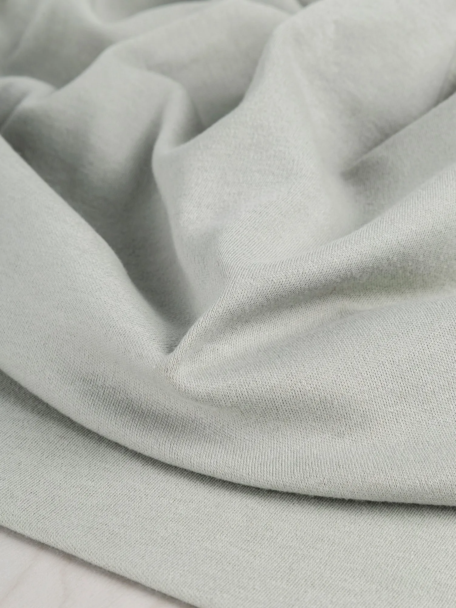 Luxe Organic Cotton Jersey Knit - Sea Salt - Swatch