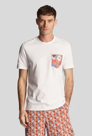 LYLE AND SCOTT FLORAL PRINT POCKET SS TSHIRT