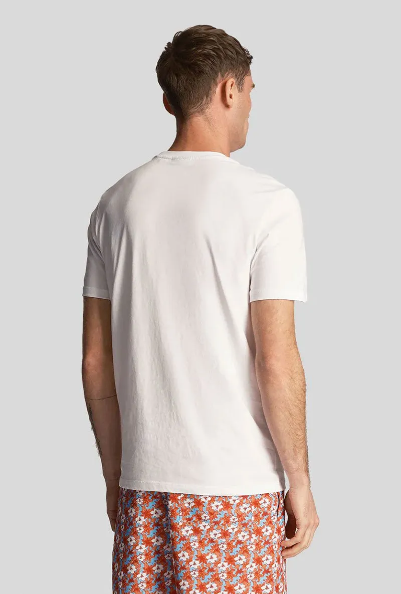 LYLE AND SCOTT FLORAL PRINT POCKET SS TSHIRT