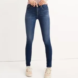 Madewell 10&quot; High-Rise Skinny Jeans in Danny Wash: TENCEL Denim Edition sz 26