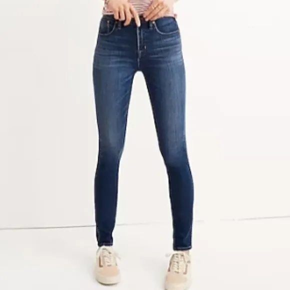Madewell 10&quot; High-Rise Skinny Jeans in Danny Wash: TENCEL Denim Edition sz 26
