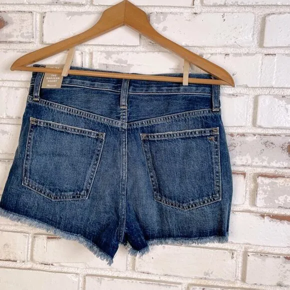 Madewell  90s Dad Jean Button Fly Glenmore Wash Shorts 25