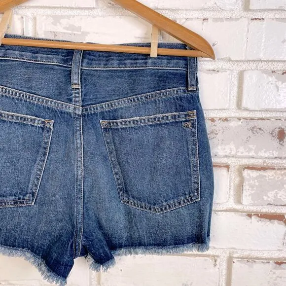 Madewell  90s Dad Jean Button Fly Glenmore Wash Shorts 25