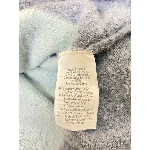 Madewell Crofton Multi Stripe Sweater Coziest Yarn Women’s Small Wool Alpaca